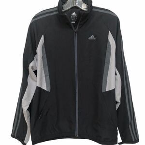 ADIDAS TRACK JACKET, BLACK/GRAY  S